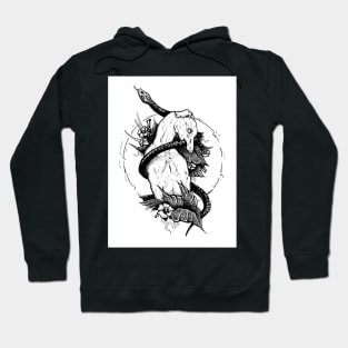 St. Guinefort , punk snake greyhound tattoo pen and ink Hoodie